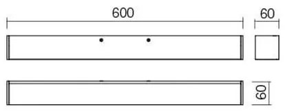 Aplică LED pentru oglindă de baie Redo 01-2327 THELA LED/17W/230V 60 cm IP44