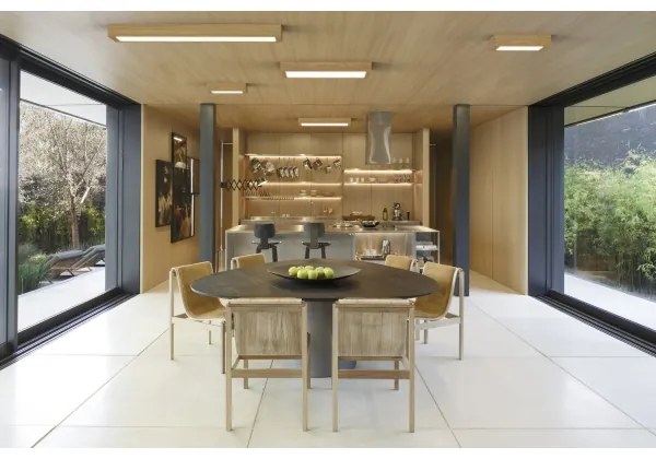 Panou LED aplicat QUADRA LED/40W/230V stejar APLED