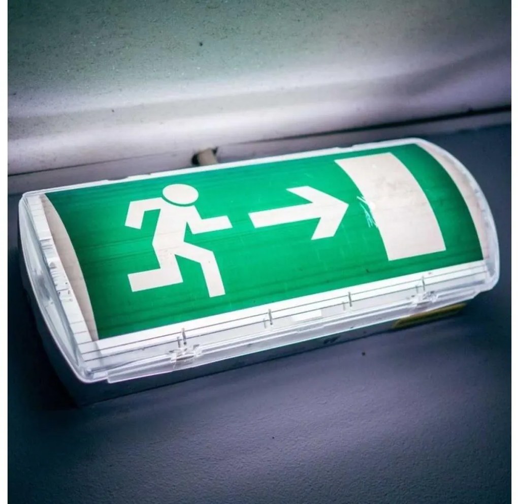 Corp de iluminat LED de urgență EMERGENCY EXIT LED/3W/230V 6400K IP65