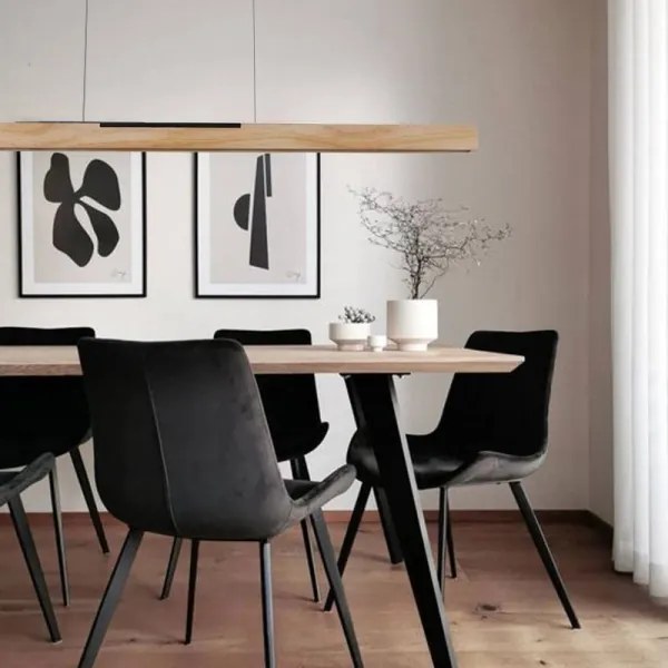 Lustră LED pe cablu LED/22W/230V 4000K 120 cm pin/lemn masiv