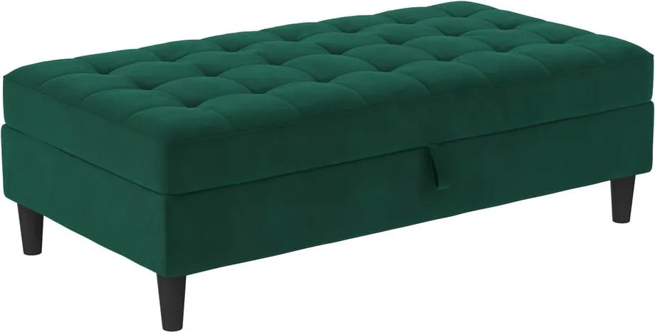 Taburet verde cu tapițerie din catifea Presley – Støraa