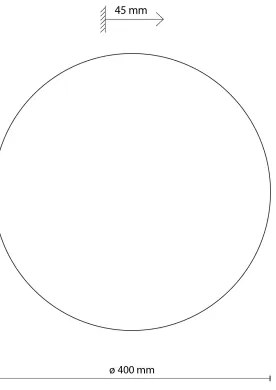 Aplică LUNA 4xG9/8W/230V d. 40 cm negru