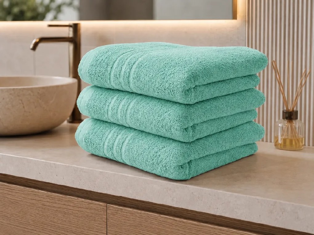 Prosop CLASSIC COLOR 70 x 140 cm mentol, 100% bumbac