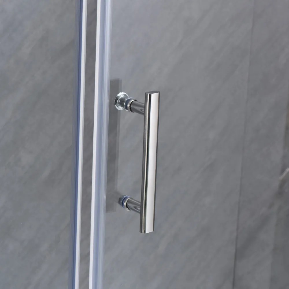 Cabină de duș asimetrică Leziter GALS80120 Galatro cu ușă batantă, 80x120x195 cm