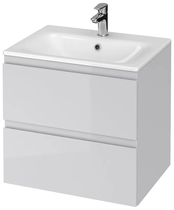 Dulap cu lavoar, 57x60x45 cm, 2 sertare, gri