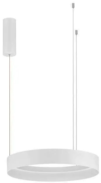 Lustra circulara aluminiu alb LED CCT LUMIA 50cm