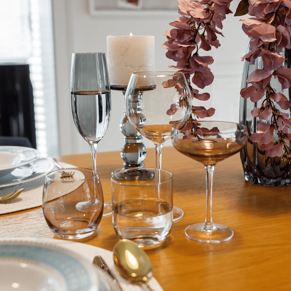 Pahare de vin, set de 6, 500 ml, maro deschis fumuriu , LILO TIP 1