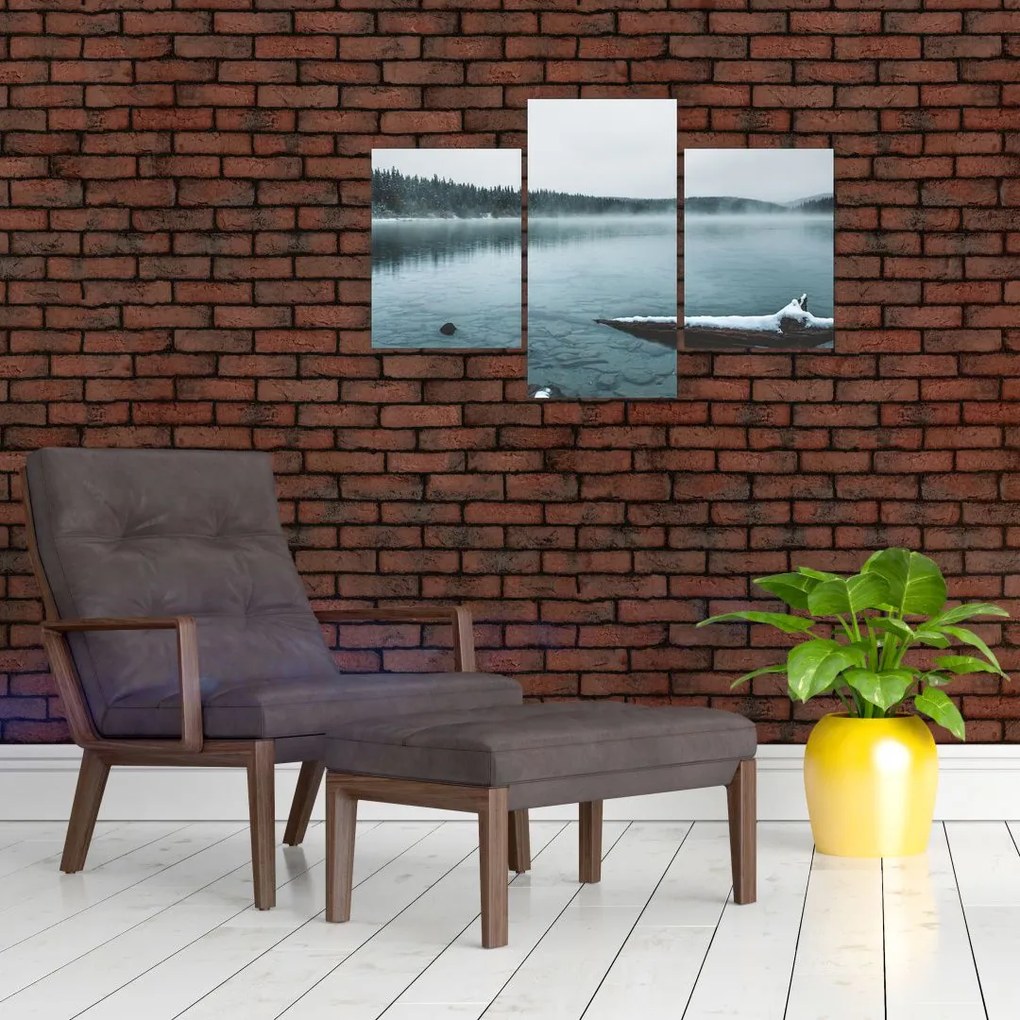 Tablou - lacul nordic înghețat (90x60 cm)