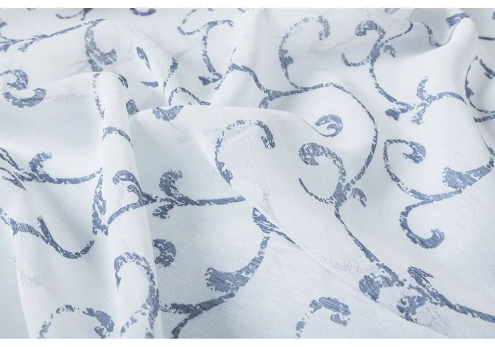 Perdea alb-albastru 300x260 cm Fiesta – Mendola Fabrics