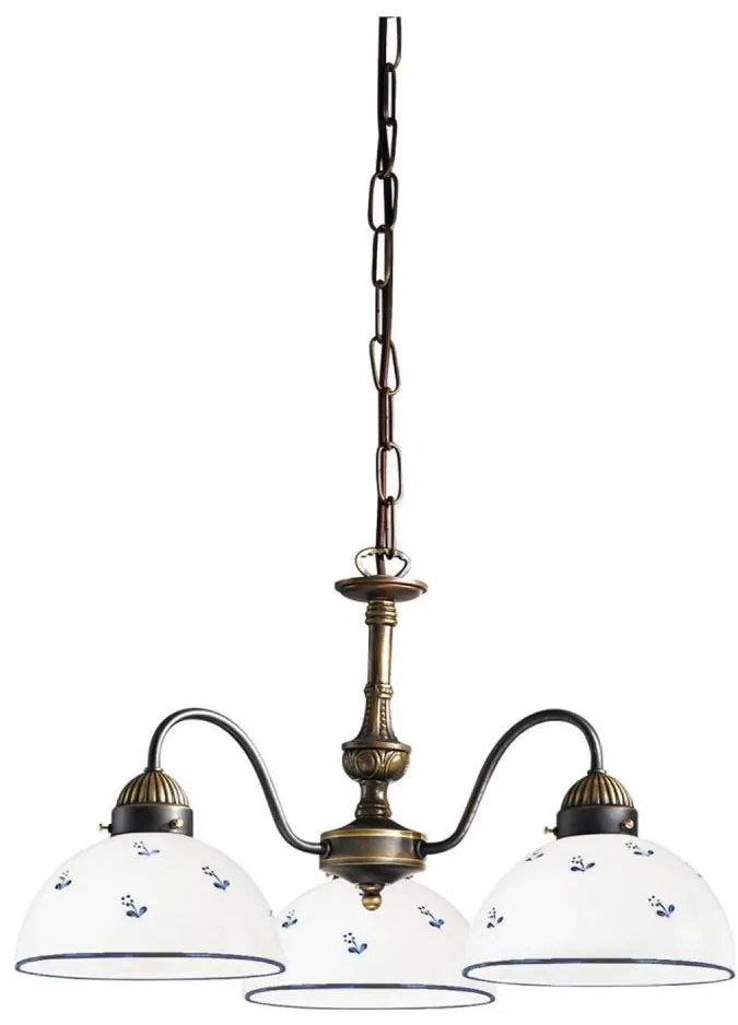 Lustră pe lanț Kolarz 731.83.16 NONNA 3xE27/75W/230V albastru