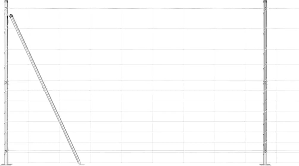 vidaXL Stâlp de gard. Galvanizat 50 x 1,5 m Oțel