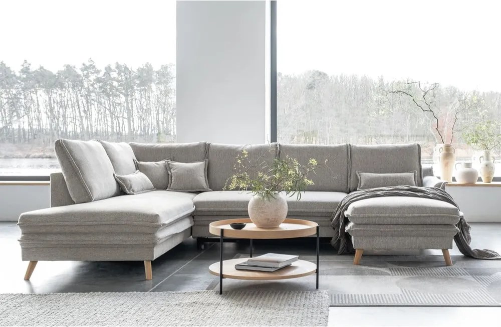 Colțar bej extensibil (cu colț pe partea stângă /în formă de "U") Charming Charlie – Miuform