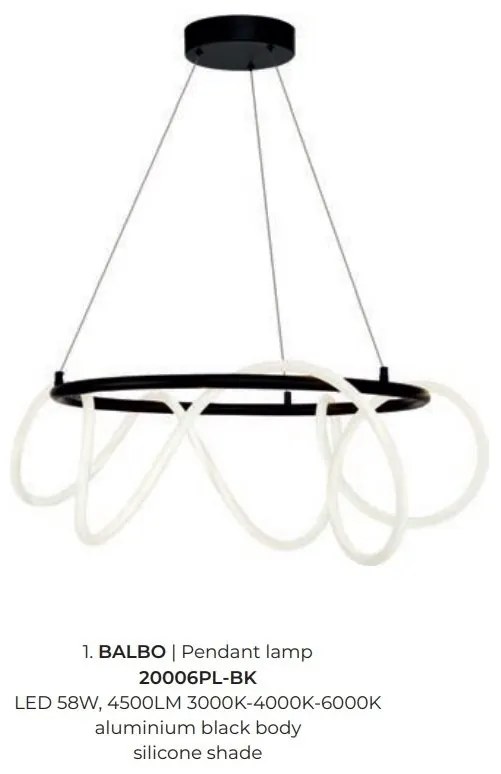 Lustra LED design moderna BALBO negru