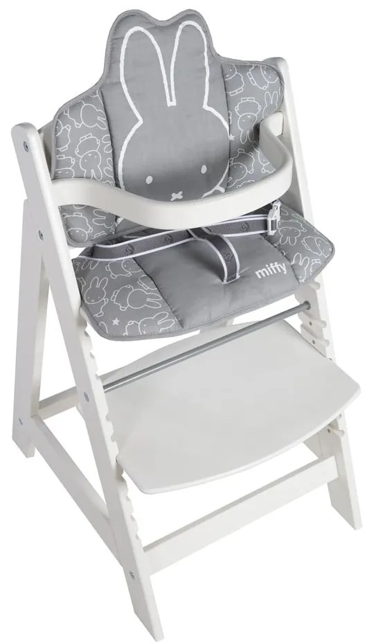 Pernă de scaun pentru copii gri Miffy – Roba