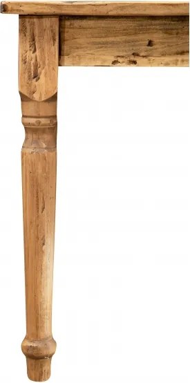 Masa fixa, L90 90 H78 cm, culoare natur antichizat, Lemn Masiv