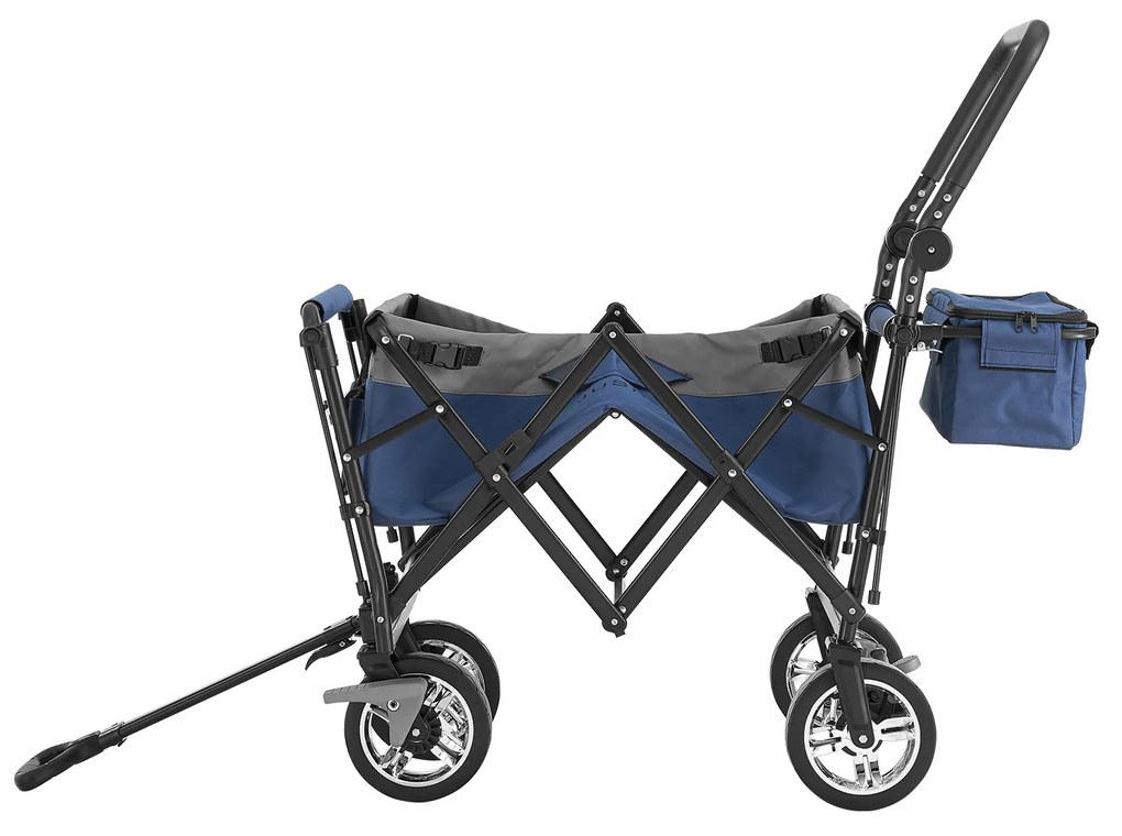 Camion de mână cu un acoperiș albastru/gri