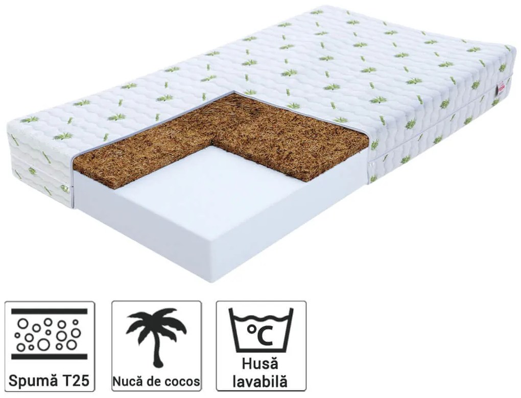 Saltea pentru copii din cocos 120x200 Karmel 10