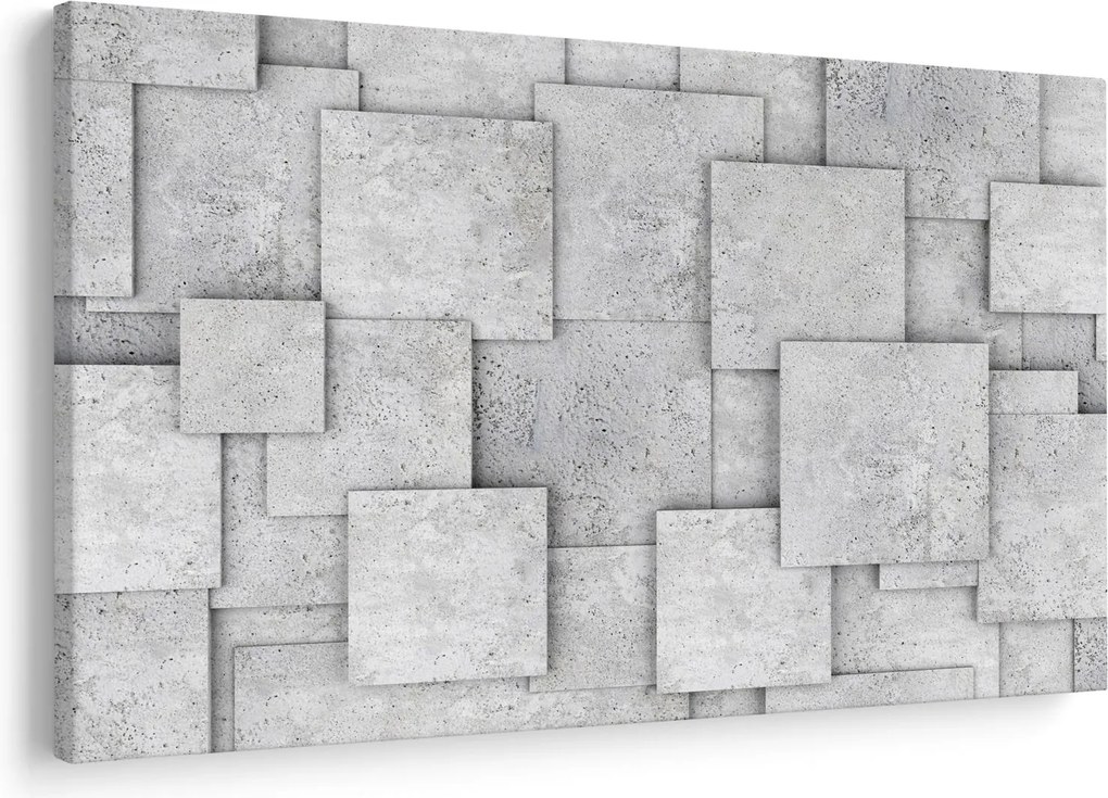 Tablou - Abstracție cu faianță de beton (90x60 cm)