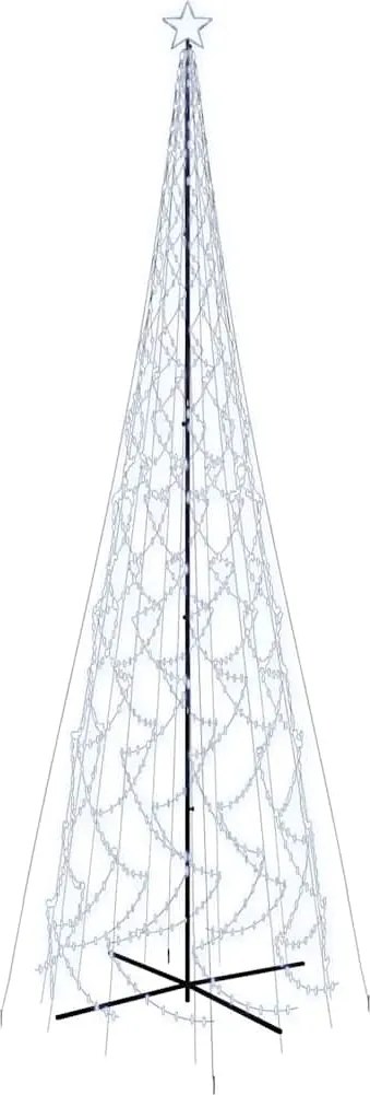 vidaXL Brad de Crăciun conic, 3000 LED-uri, alb rece, 230x800 cm