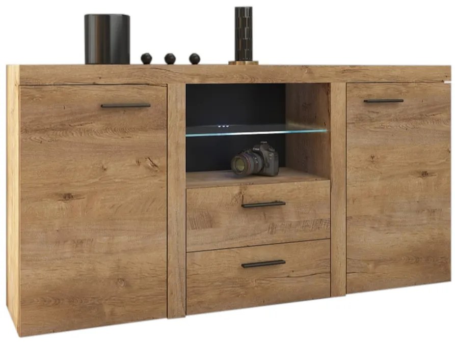 Expedo Comodă KLOK 2F 2S, 156x82x40, lefkas