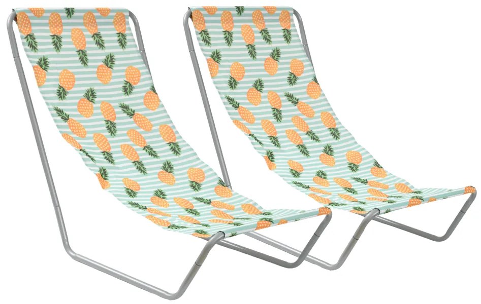 Set de 2 sezlonguri pliante pentru plaja SAND