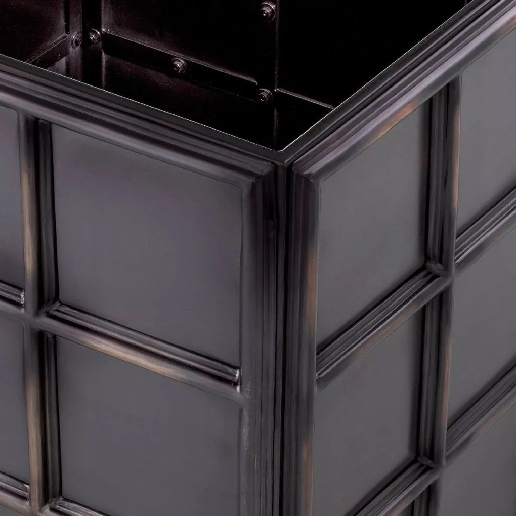 Ghiveci, Vas decorativ din otel inoxidabil Grid M bronz vintage