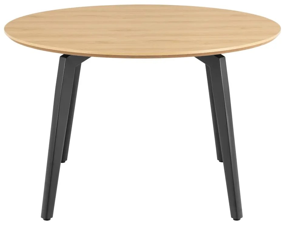 Masă de dining rotundă cu blat cu aspect de lemn de stejar ø 120 cm Cadiz – Actona