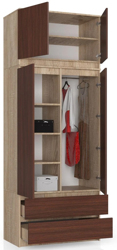 Suprastructură pentru dulap Sashka (Stejar sonoma + wenge). 1069950