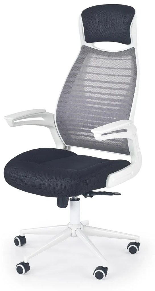 Scaun de birou Franklin alb negru