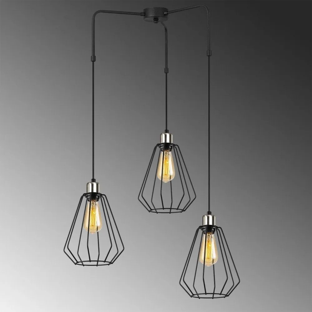 Lustră metalică Opviq lights Mathaios, negru