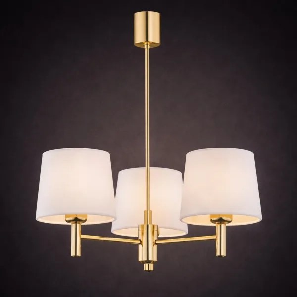 Brilagi - Lustră pe tijă MONTE 3xE27/60W/230V crem/auriu