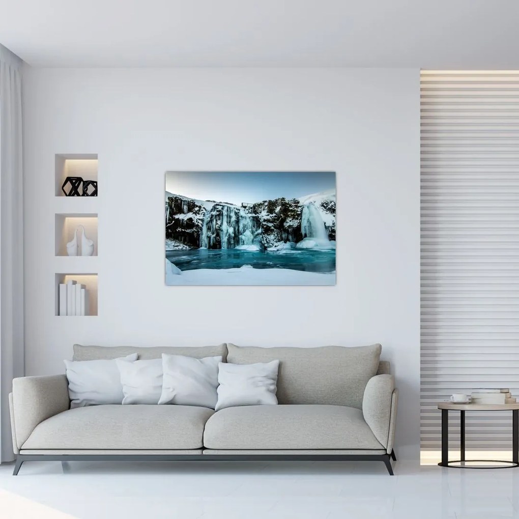 Tablou cu cascade înghețate (90x60 cm)