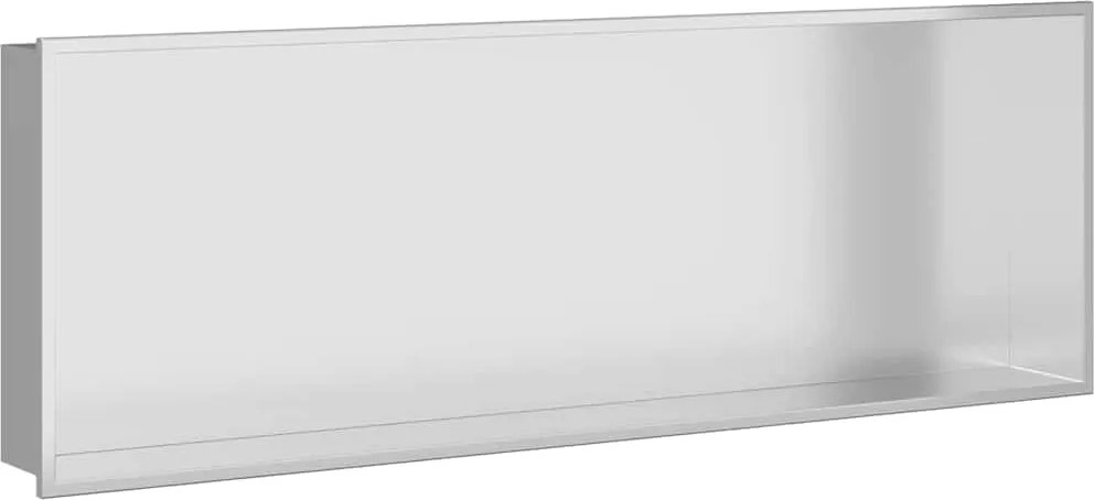 vidaXL Nisă de Duș Argintiu 90 x 30 x 9,5 cm Oţel inoxidabil