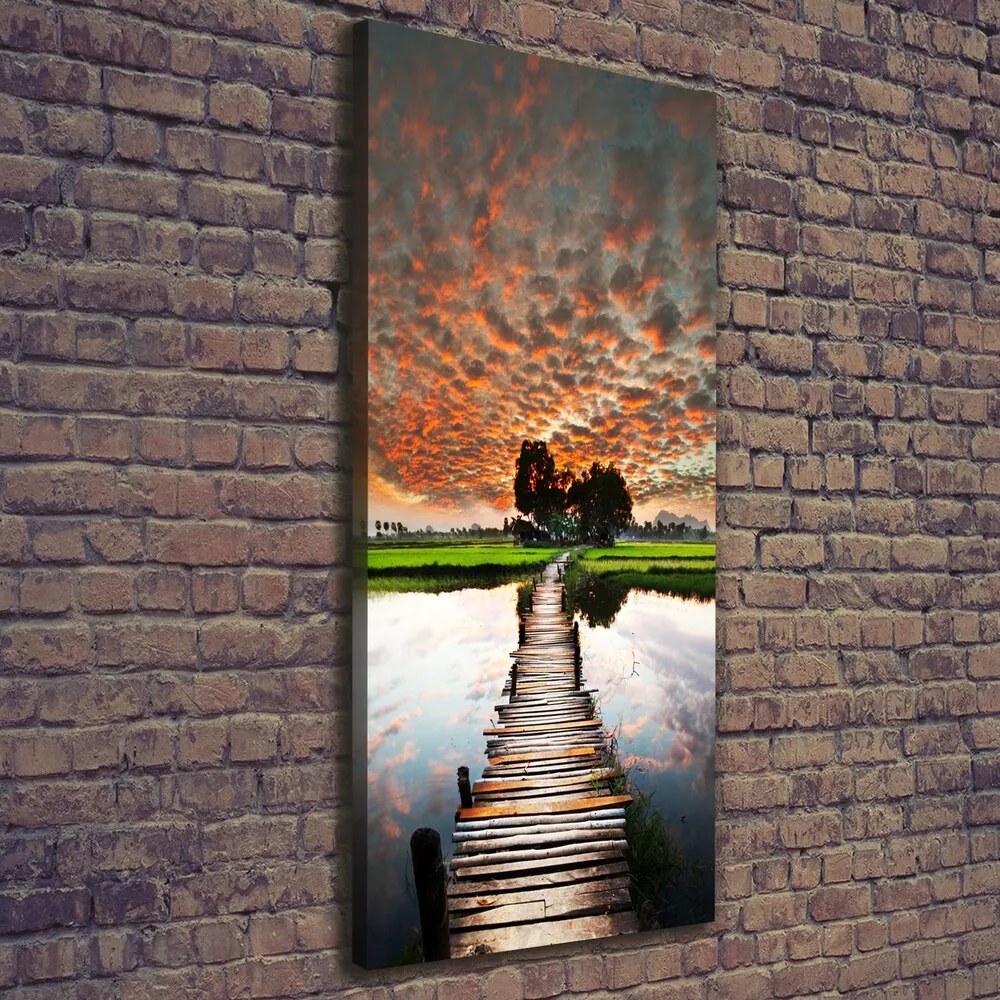 Tablou pe pânză canvas Pod de lemn
