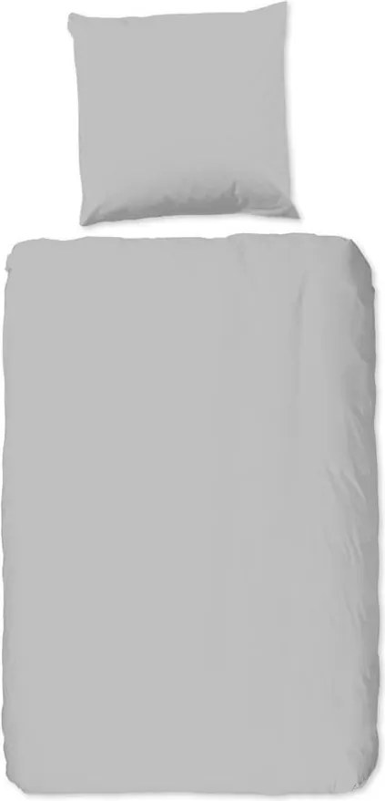 Lenjerie de pat din bumbac Good Morning Universal, 140 x 220 cm, gri deschis