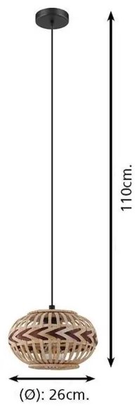 Eglo 43269 - Lustră pe cablu DONDARRION 1xE27/40W/230V