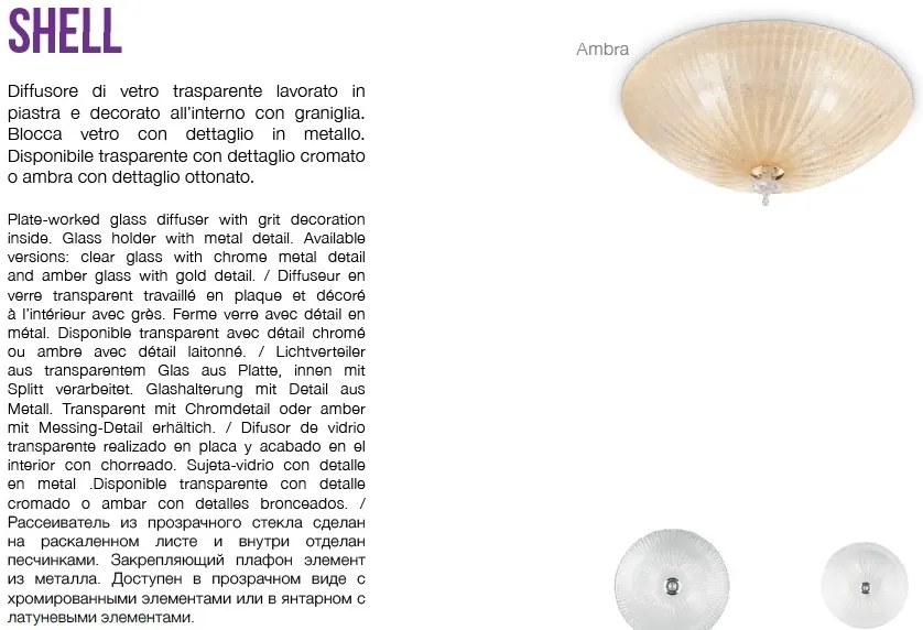 Plafoniera eleganta diametru 60cm SHELL PL6 008622