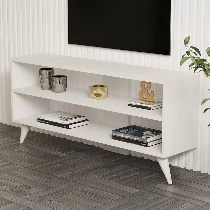Set mobilier pentru living Prestige, Pako World, Alb, 120x29x50 cm