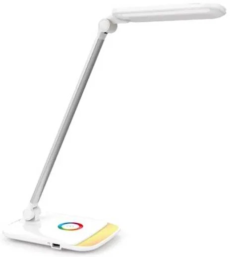 Lampă de masă Platinet 18 W, modul de noapte + USB, alb