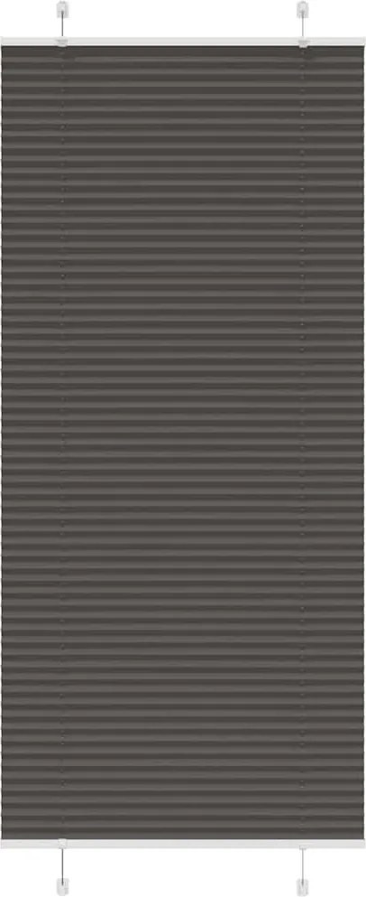vidaXL Jaluzea plisată negru 90x200 cm Lățime țesătură 89,4cm poliester