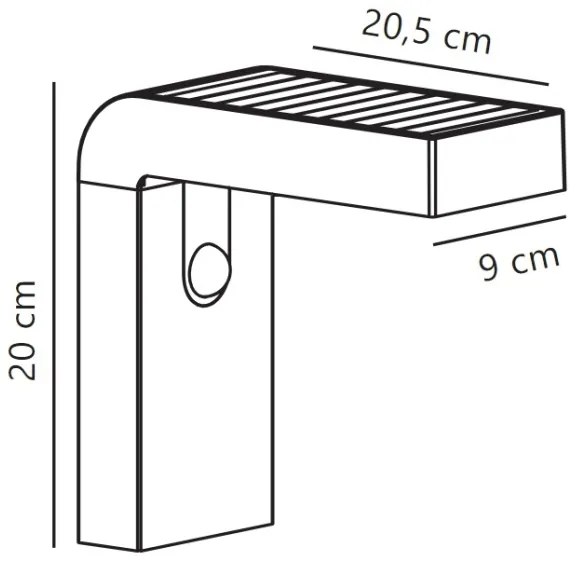 Nordlux - Aplica solară LED ALYA cu senzor LED/5W/3,7V IP44