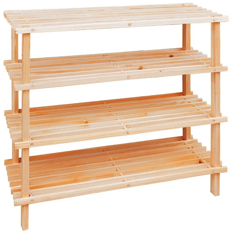 Pantofar din lemn Premier Housewares, 4 rafturi