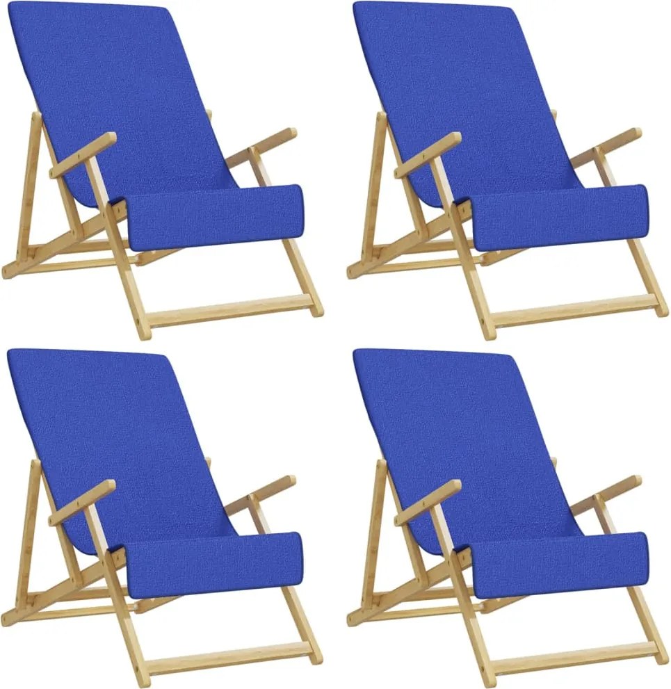 vidaXL Prosoape de plajă, 4 buc., albastru, 60x135 cm, textil 400 GSM