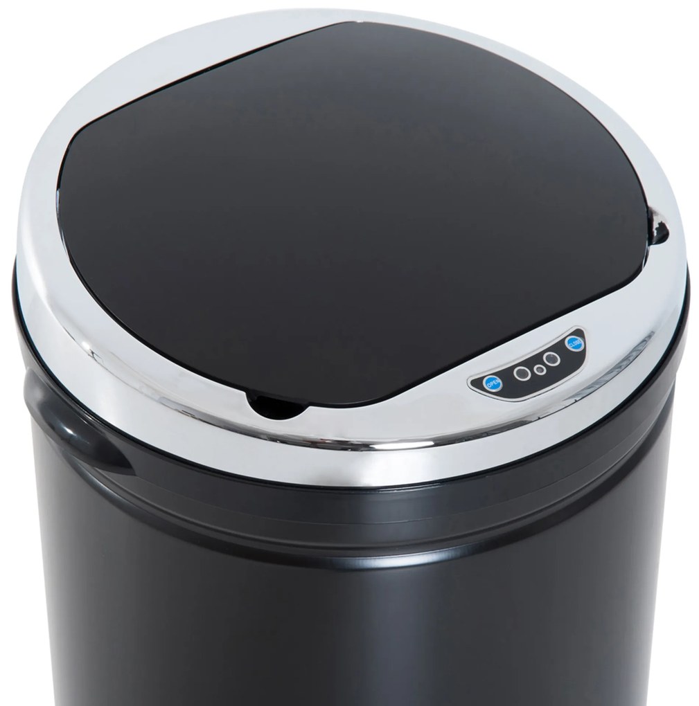 HOMCOM Coș de gunoi automat de 50L cu senzor infraroșu, din oțel și plastic, 30.5x30.5x81.5cm | Aosom Romania
