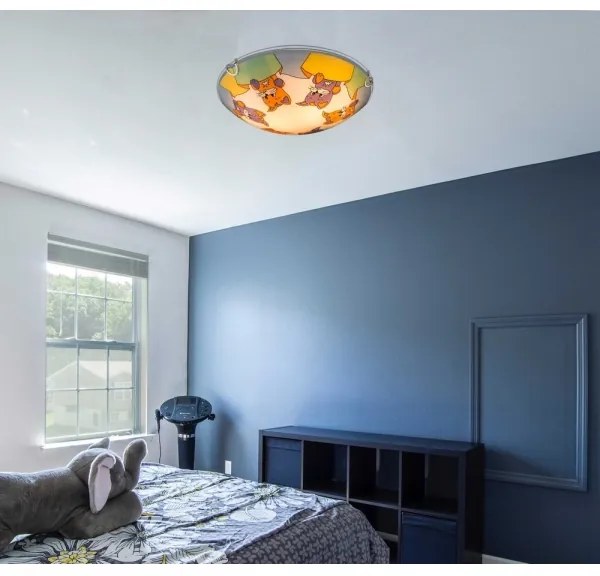 Globo 40606 - Plafonieră copii KIDDY 2xE27ILLU/60W/230V