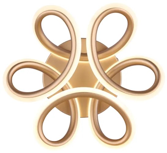 Plafonieră LED Globo 67386-24CH MELISAND 24W/230V d. 26 cm auriu