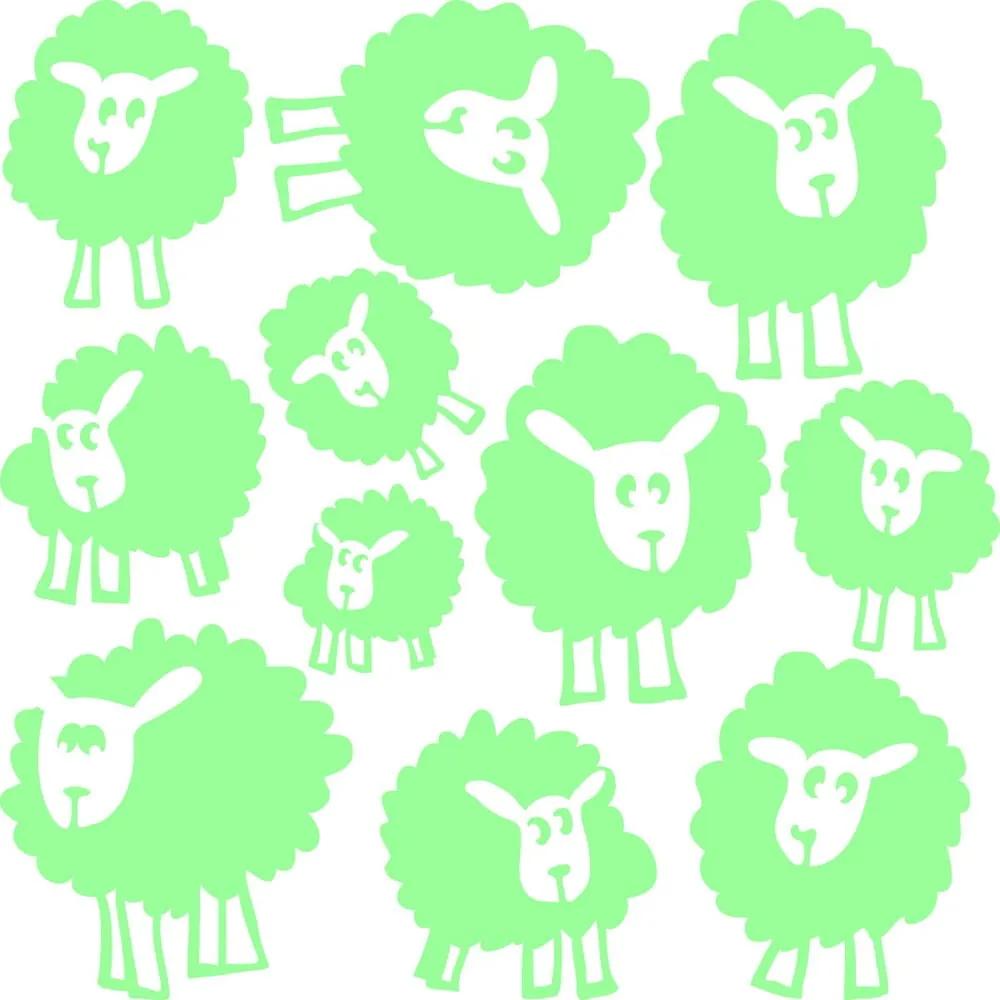 Autocolant fosforescent Fanastick Sheeps
