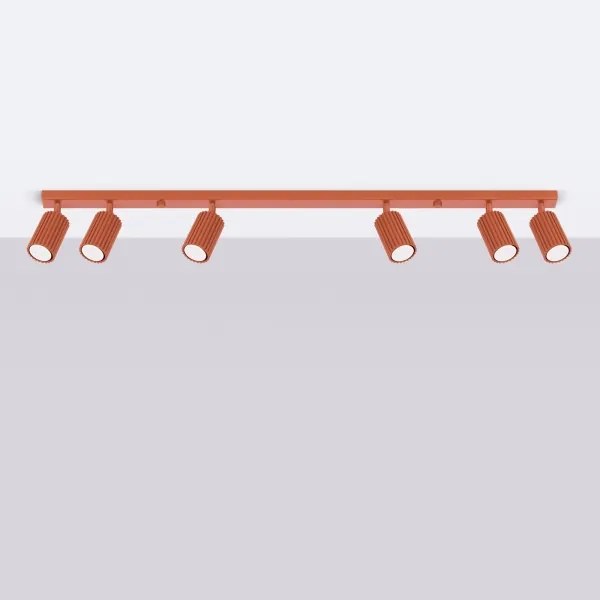 Spot Sollux SL.1642 KARBON 6xGU10/10W/230V roșu