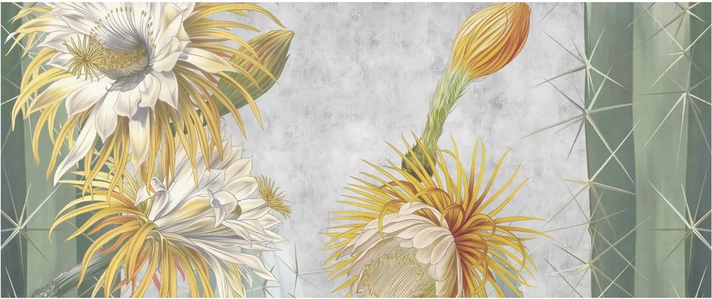 Tablou - Cactuși înfloriți (120x50 cm)