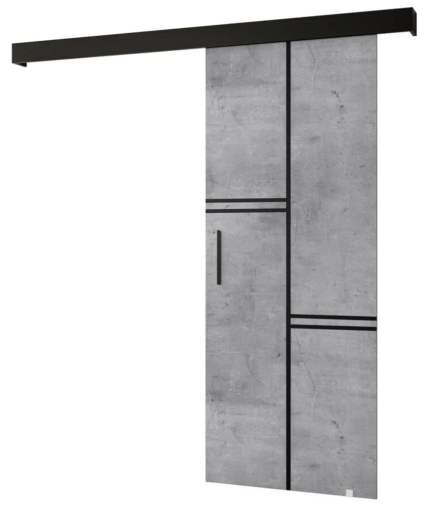 Zondo Uși culisante Sharlene VIII (beton + negru mat + negru). 1043924